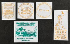 BRYCE CANYON  America 250  NATIONAL PARK SERVICE CANCELLATION/PASSPORT STAMP LOT picture