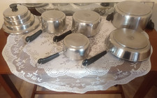 Revere Ware 1801 Stainless Steel Tri-Ply Pots 9 Pc Set 1qt,1.5qt,2qt, 4.5qt,9in picture