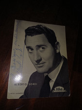 ALBERTO SORDI RARE VINTAGE POSTCARD AUTOGRAPH PHOTO SIGNATURE ROME picture