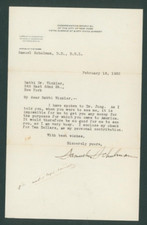 Rabbi Samuel Schulman 1932 Signed Letter Reform Leader, Emanu-El, CCAR President picture
