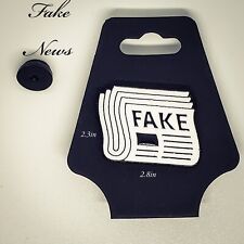 Fake News Pin Broach, Replacement Back Included picture