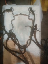 vintage myler bit and bridle with head piece and reigns picture