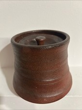 Handmade Brown Ceramic Lidded Jar Studio Pottery picture