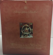 Christopher Radko Woodland Winds Frosty Leaf Santa Christmas Globe With Box 9