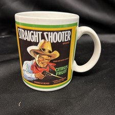 Vintage 1991 Out of the West Straight Shooter Mug Larry Lightner Citrus Texas picture