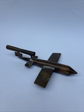 Vintage Brass Handmade Trench Art Airplane picture