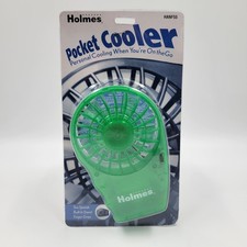 Vintage 1996-2000 Holmes HANF55 Pocket Cooler Mini Fan GREEN 2 Speeds. RARE picture