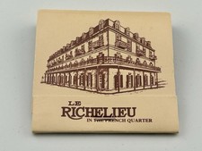 Vintage 1970s Haunted Le Richelieu Hotel New Orleans Matchbook French Quarter picture