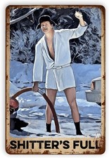 Shitter's Full Metal Retro Tin Metal Signs Home Décor 8x12Funny Wall Vintage Art picture