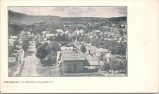 Lithograph Barre VT Birdseye Town View early 1900s picture