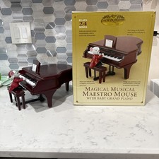 Mr Christmas Magical Musical Maestro Mouse Piano 2005 Gold Label 12 Sheets Mint picture