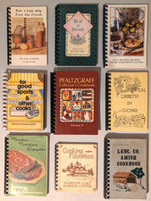 Vintage Cookbook Collection 9 Spiral Bound Recipe Books Community Cooking picture