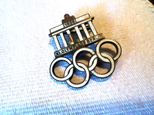 Authentic 1936 Berlin Olympic Games  Vitreous Enamel Visitor Pin/Badge picture