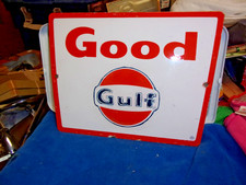 vintage Gulf gas pump plate picture