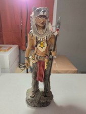 J.A. Designs Vintage Native American style statue - hand painted picture