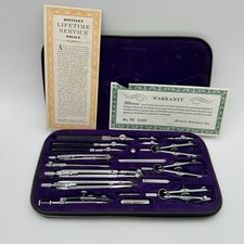 Vintage Dietzgen Kromet 1060KCZ Drafting Instrument Set Germany US Zone Case picture