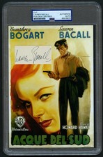 Lauren Bacall signed autograph 5.5x8 To Have and Have Not Poster Custom Cut PSA picture