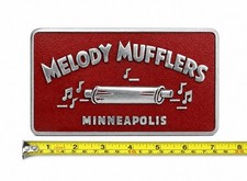 Cast Aluminum Car Club Plaque MELODY MUFFLERS , MINNEAPOLIS picture