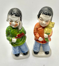 Vintage Occupied Japan Porcelain Pair Child Figurines Boy Girl Japanese ceramic picture