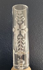 ORREFORS Zaza Cylindrical Crystal Vase, Helén Krantz-Designed, 1990s, Signed picture