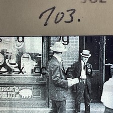 Historical Photographic Slide Willoughby Ohio Erie Street Storefront Hats picture