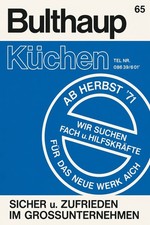 📢 Bulthaup Küchen Recruitment Poster - 12x18” German '71 Ad picture
