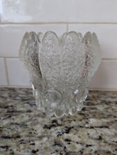 Vintage Unique Glass Vase With Coral/Floral Design picture