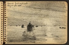Photo:World War II Ships at Sea Sketch Sunset 1944 Victor A Lundy picture