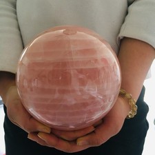 9.1LB Natural High-Grade Rose Quartz Sphere Healing Crystal Ball for Home Decor picture
