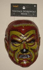 NEW VINTAGE Werewolf PLASTIC HALF MASK CLASSIC STYLE HALLOWEEN SPIRIT MONSTER picture