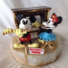 Disney Ron Lee MICKEY & MINNIE MOUSE MUSIC TIME Figurine Marble Base picture