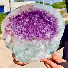 5.3LB Natural Amethyst geode quartz cluster crystal specimen Healing picture