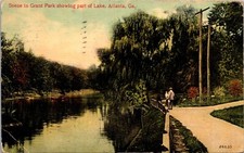 Atlanta Georgia Ga. Scene in Grant Park Postcard~Posted c1911 picture