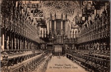 Windsor Castle St. George's Chapel Choir Vintage Postcard picture
