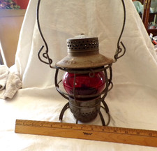 Vintage Dressel Arlington N.J. Frisco Lantern w/Red Frisco Glass picture