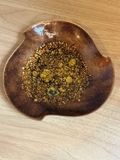 Vintage Bovano Of Cheshire Enamel Copper Bowl Abstract Mosaic Art Dish 8 in picture