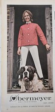 1963 Women's Bermeyer Ski Fashions St. Saint Bernard Dog Vintage Clothing Ad  picture