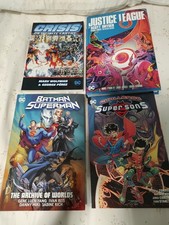 Lot Of 4 DC COMIC Graphic Novels Justice League Crisis Batman Superman Supersons picture