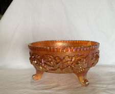 Vintage IMPERIAL Marigold Carnival Glass Open Rose 7 1/4