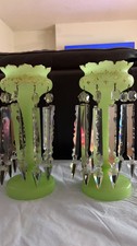 antique Bohemian (Czech) mantle lusters. picture
