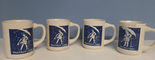Vtg Morton's Salt Coffee Mugs Lot Of 4 Ceramic C Handle picture
