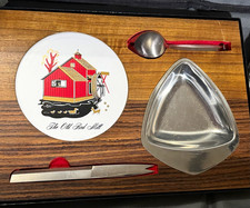 Vintage Vernon Originals Old Red Mill Cheese Board Set 18-8 Stainless NOS Box picture