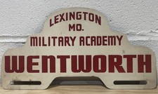 1960’s Lexington, Missouri License Plate Topper ~Wentworth Military Academy ~ picture