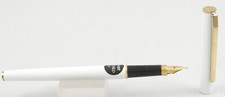 Pilot Penko White & Gold Very Thin Fountain Pen - Fine Nib - 1980s New-Old-Stock picture