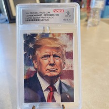 2024 Donald Trump Determination Gem Mint 10 Diamond Dust Trading Card XX/247 WOW picture