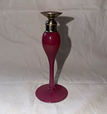 Vintage DevilBliss Pink Art Deco Glass Perfume Bottle picture