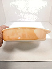 Fire-King Peach Lustre Casserole Dish #450 Round 8.5