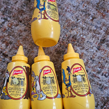 4 Vintage French's Mustard 16 oz Looney Tunes Warner Bros 1983 Squeeze Bottle picture