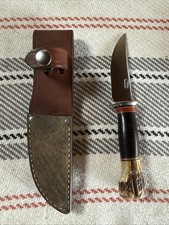 Treeman Knives Jim Behring Made Trout & Bird Scagel Hunting Knife AEB-L Steel BN picture
