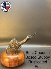 Vintage Butz Choquin Bosco Stubby Rusticated Pot Tobacco Pipe picture